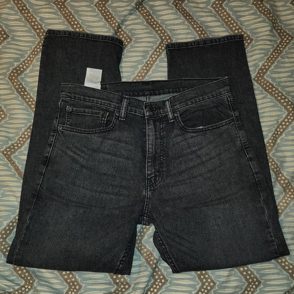 Faded Black Levis 505 Jeans 34x30